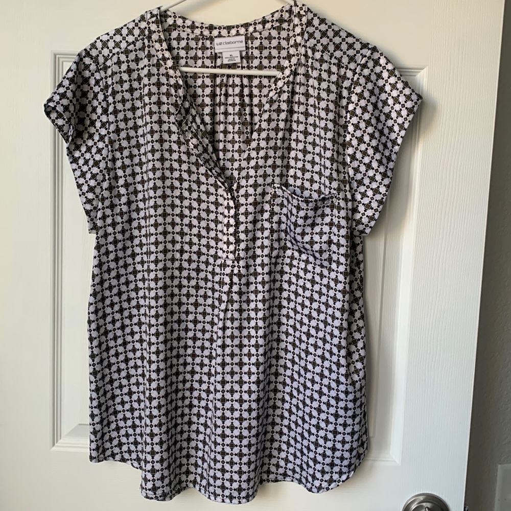 Liz Claiborne short sleeve blouse Xl